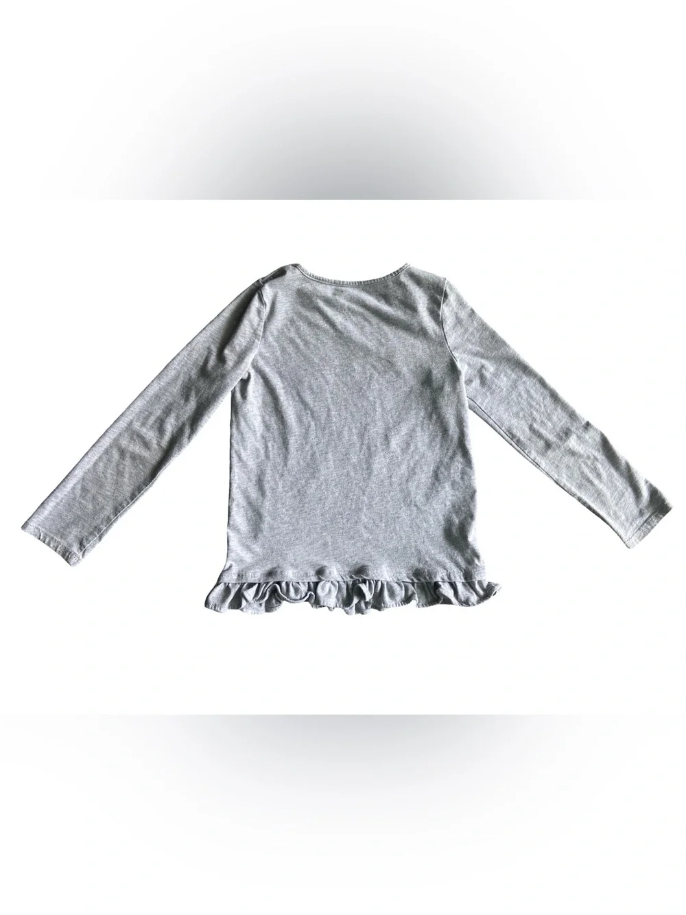 Disney Jumping Beans Minnie & Daisy Glitter Grey Ruffle Top Size 7